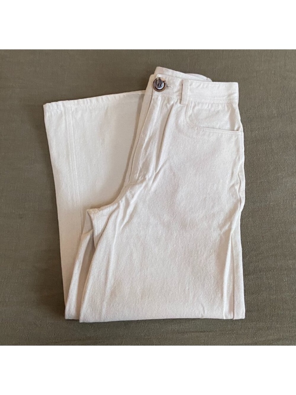 Women’s Cream wide -Leg Pants